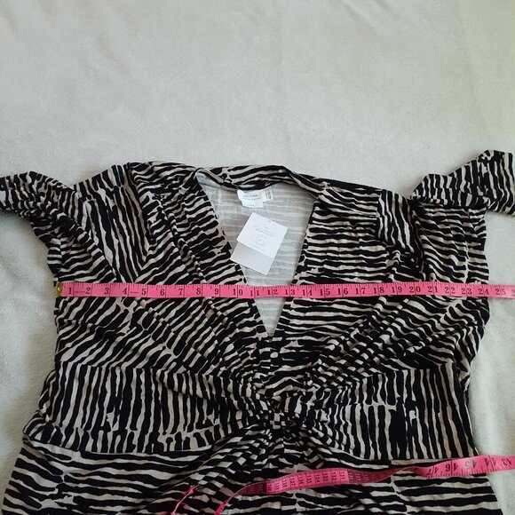 Seraphine Curve NWT Women's Maternity Size 22 Jersey Knot Zebra Print Dress - Picture 13 of 15